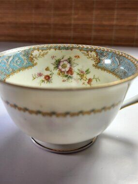 Noritake Blue Dawn Single Teacup Vintage Japan Porcelain Floral Gold Trim Replac